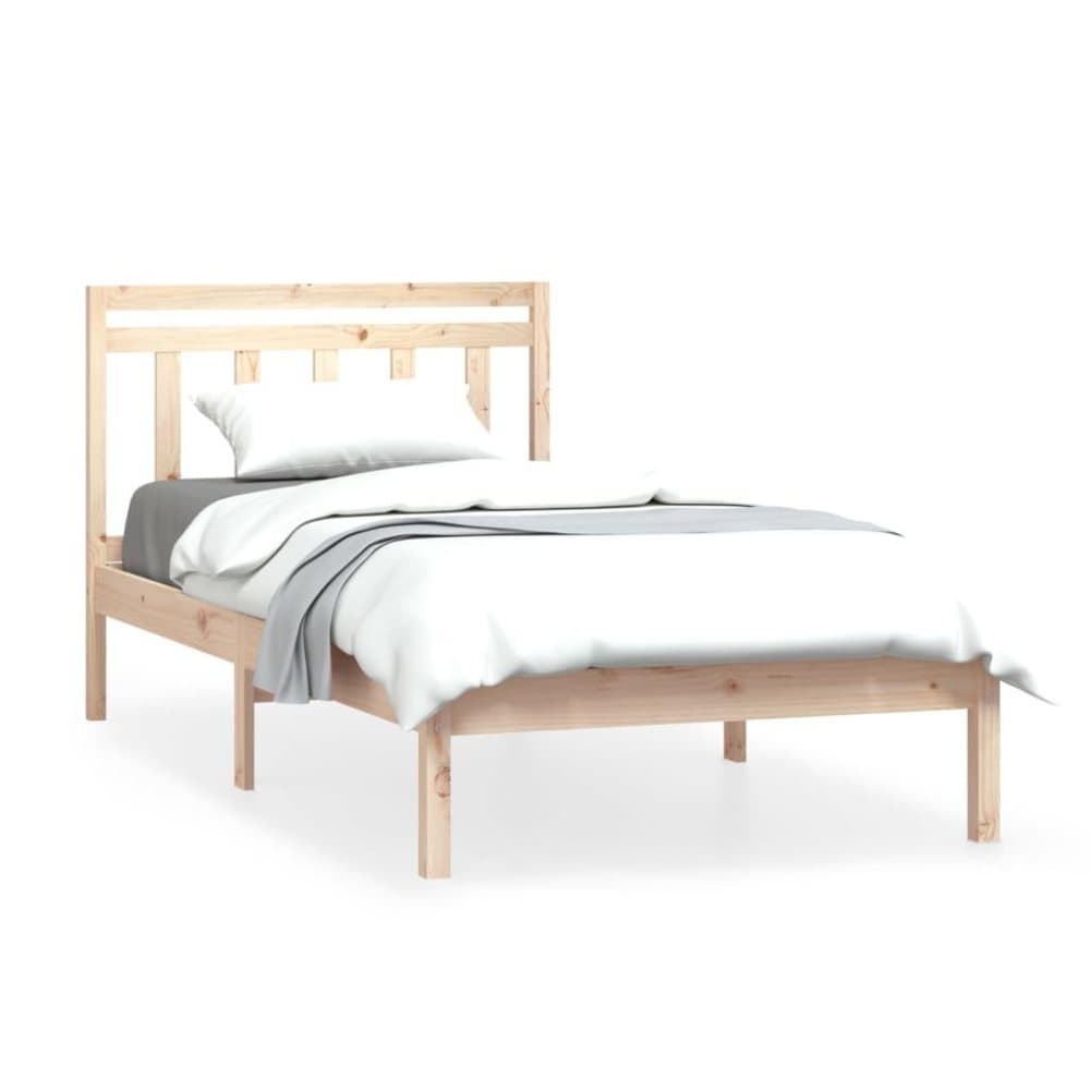 vidaXL Sängram massivt furu 100x200 cm