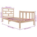 Miniatyrbilde 10 av 10: vidaXL Sengeramme heltre furu 100x200 cm
