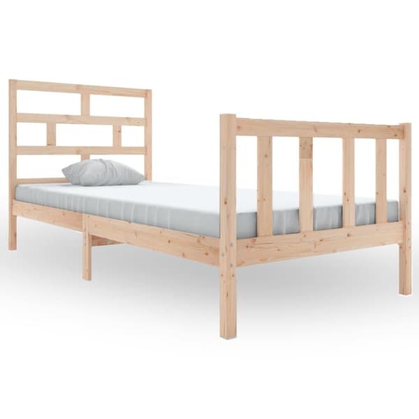 vidaXL Sengeramme heltre furu 100x200 cm