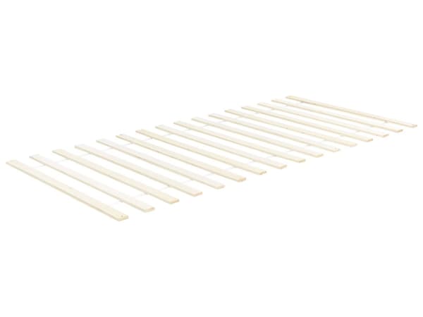 Enkelsäng Ljus Furuträ 90 x 200 cm med Sänggavel och Lamellbas Minimalistisk Rustik Stil