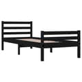 Miniatyrbilde 4 av 10: vidaXL Sengeramme svart heltre 90x200 cm