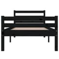 Miniatyrbilde 5 av 10: vidaXL Sengeramme svart heltre 90x200 cm