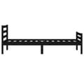 Miniatyrbilde 6 av 10: vidaXL Sengeramme svart heltre 90x200 cm