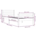 Miniatyrbilde 10 av 10: vidaXL Sengeramme svart heltre 90x200 cm