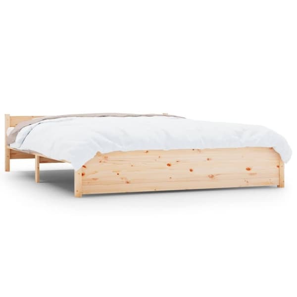 vidaXL Sängram massivt trä 140x190 cm