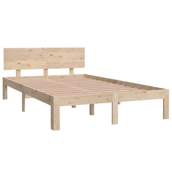 vidaXL sengeramme 120x200 cm massivt fyrretræ