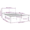 Miniatyrbillede 8 af 10: vidaXL sengeramme 120x200 cm massivt fyrretræ