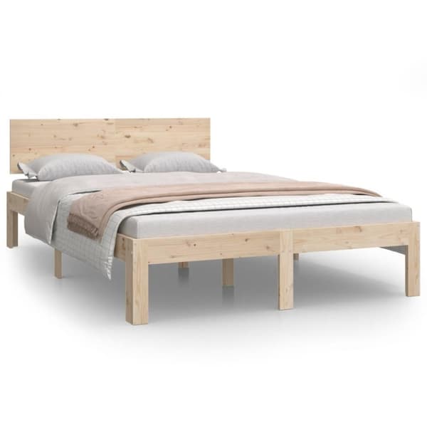 vidaXL sengeramme 120x200 cm massivt fyrretræ