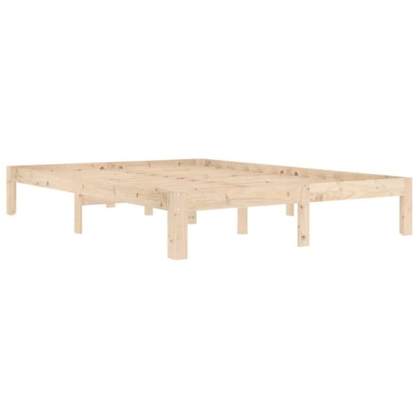 vidaXL sengeramme 140x200 cm massivt fyrretræ