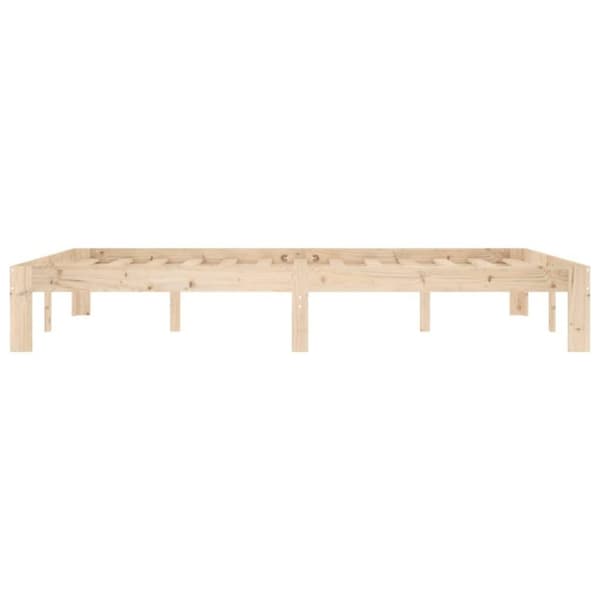 vidaXL sengeramme 140x200 cm massivt fyrretræ