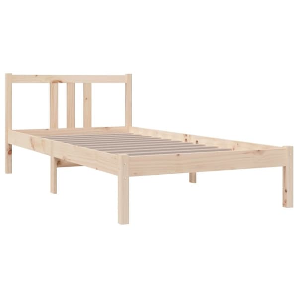 vidaXL Sengeramme heltre furu 90x190 cm Single