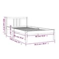 Miniatyrbilde 9 av 9: vidaXL Sengeramme heltre furu 90x190 cm Single