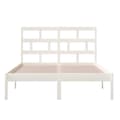 Miniatyrbilde 4 av 9: vidaXL Sengeramme hvit heltre furu 140x200 cm