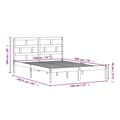 Miniatyrbilde 9 av 9: vidaXL Sengeramme hvit heltre furu 140x200 cm