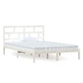 Miniatyrbilde 1 av 9: vidaXL Sengeramme hvit heltre furu 140x200 cm