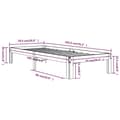 Miniatyrbilde 8 av 10: vidaXL Sengeramme heltre 75x190 cm
