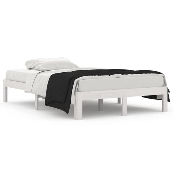 vidaXL Sengeramme hvit heltre 120x190 cm Small Double