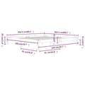Miniatyrbilde 8 av 10: vidaXL Sengeramme hvit heltre furu 200x200 cm