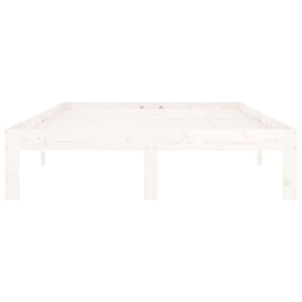 vidaXL Sengeramme hvit heltre furu 120x200 cm