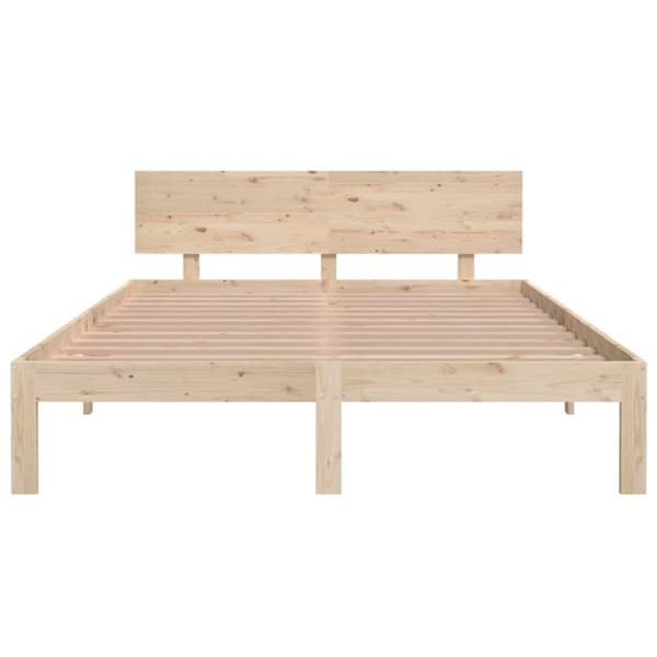 vidaXL Sängram massiv furu 140x200 cm