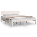Miniatyrbilde 1 av 10: vidaXL Sengeramme hvit heltre furu 140x190 cm