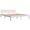 Miniatyrbilde 3 av 10: vidaXL Sengeramme hvit heltre furu 160x200 cm