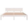 Miniatyrbilde 4 av 10: vidaXL Sengeramme hvit heltre furu 160x200 cm