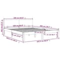 Miniatyrbilde 8 av 10: vidaXL Sengeramme hvit heltre furu 160x200 cm
