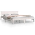 Miniatyrbilde 1 av 10: vidaXL Sengeramme hvit heltre furu 160x200 cm