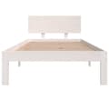 Miniatyrbilde 4 av 10: vidaXL Sengeramme hvit heltre furu 90x200 cm