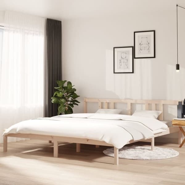 vidaXL sengeramme 180x200 cm massivt fyrretræ
