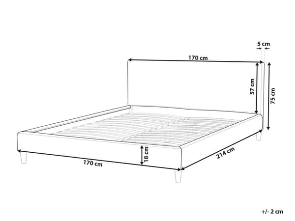 Sengerammebetræk Sort Stof til Seng 160 x 200 cm Aftagelig Vaskbar