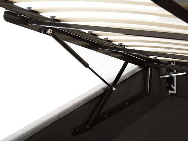 Skammel Grå Polstring Sengegavl Opbevaringsfunktion Moderne Design