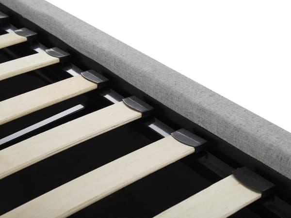 Skammel Grå Polstring Sengegavl Opbevaringsfunktion Moderne Design