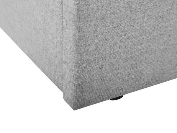 Skammel Grå Polstring Sengegavl Opbevaringsfunktion Moderne Design