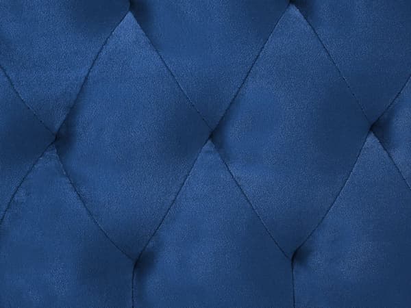 Sovesofa Blå Velour 90 x 200 cm Dekorativ Sofaseng Tuftet Quiltet Ryglæn med Knapper Udtræksseng Design til Pigeværelse Inspiration