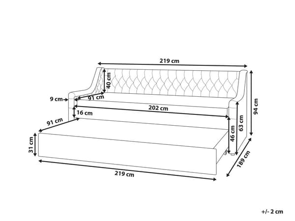 Sohvasänky smaragdinvihreä 90 x 200 cm samettiverhoilu ulosvedettävä lisävuode sälepohja tikattu