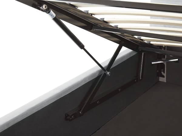 Parisänky vaaleanharmaa 140 x 200 cm samettiverhoilu säilytystila tuftattu pääty sälepohja moderni