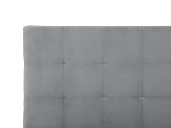 Parisänky vaaleanharmaa 140 x 200 cm samettiverhoilu säilytystila tuftattu pääty sälepohja moderni