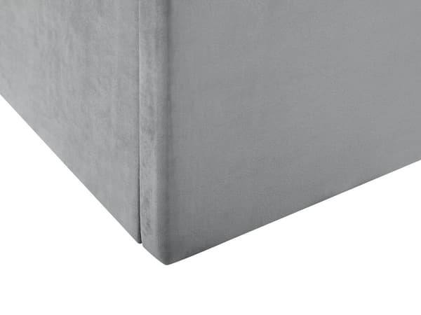 Parisänky vaaleanharmaa 140 x 200 cm samettiverhoilu säilytystila tuftattu pääty sälepohja moderni