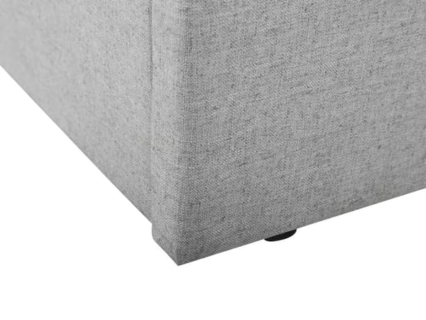Parisänky vaaleanharmaa 160 x 200 cm kangasverhoilu säilytystila tuftattu pääty sälepohja moderni