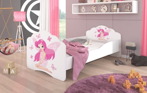 Lastensänky patjalla Pixie 160X80cm valkoinen