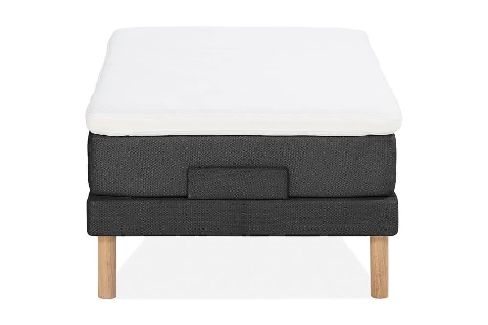 Kinnabädden Opal Ställbar Kontinentalsäng 80x200 cm Antracit