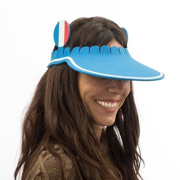 Keps - Supporter keps - Skärm med fransar - Fransk flagga - Blå - Unisex