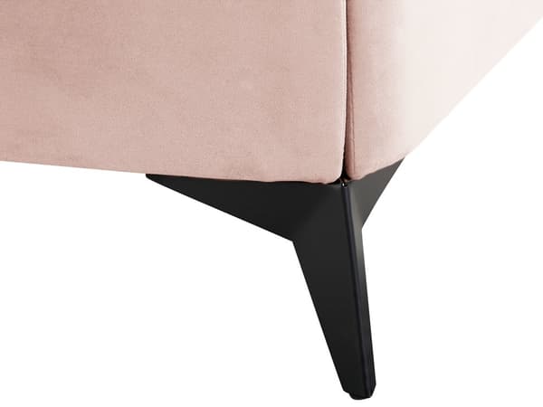 Dobbeltseng Lyserød Velour 160 x 200 cm Dekorativ Polstret Seng med Rygpuder Sengegavl Moderne Voksen Kvalitetseng til Teenageværelse Design