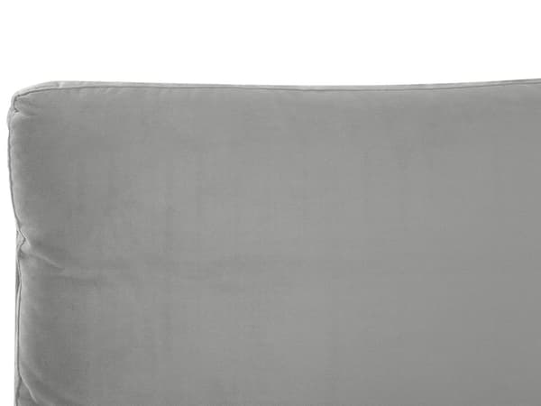Dubbelsäng 140 x 200 cm Mörkgrå Sammet Lamellbas Sängram Modern