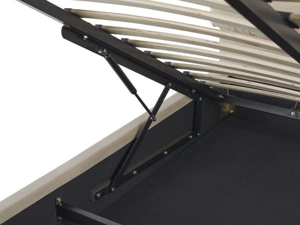 Dubbelsäng Mörkgrå Sammet Klädd med Förvaring 140 x 200 cm Sovrum Sängarm
