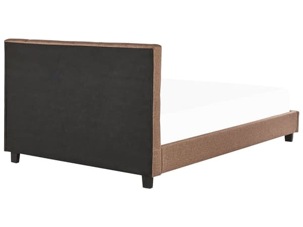 Seng Brun Polyester 180 x 200 cm Moderne Blød Polstret Dobbeltseng Tuftet Sengegavl Soveværelse Inspiration Kvalitetsseng