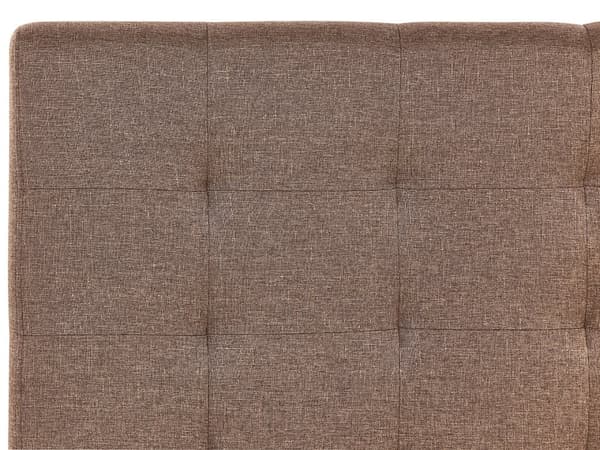 Seng Brun Polyester 180 x 200 cm Moderne Blød Polstret Dobbeltseng Tuftet Sengegavl Soveværelse Inspiration Kvalitetsseng