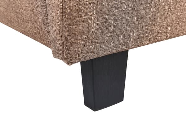 Seng Brun Polyester 180 x 200 cm Moderne Blød Polstret Dobbeltseng Tuftet Sengegavl Soveværelse Inspiration Kvalitetsseng
